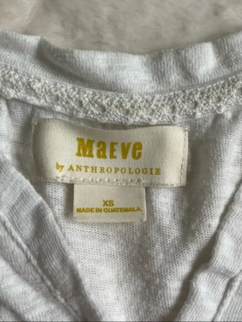 Maeve by Anthropologie | White Ruffle Sleeveless Tank Top | Size Extra Small